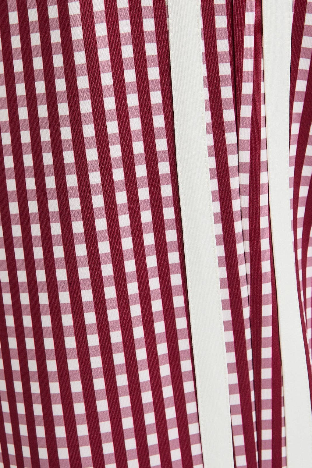 Mid Rise Plaid Track Pants