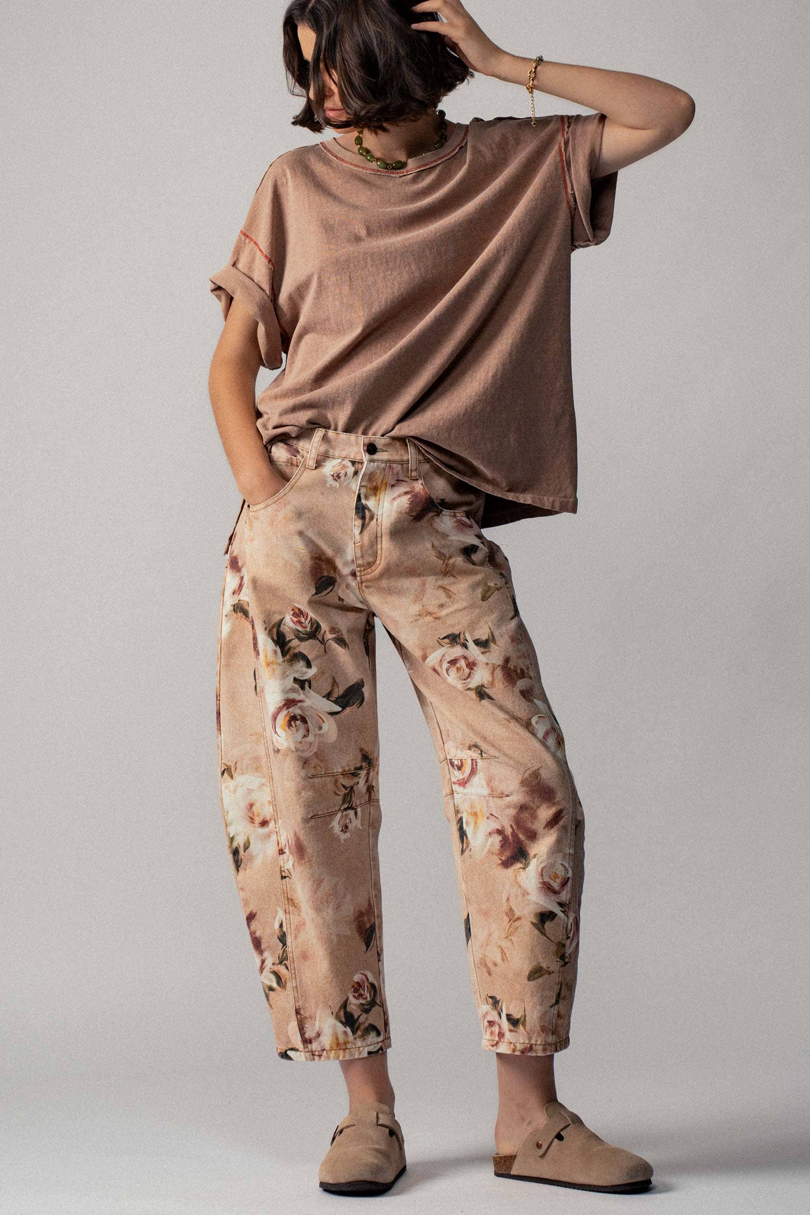 Taupe Oversized Tee
