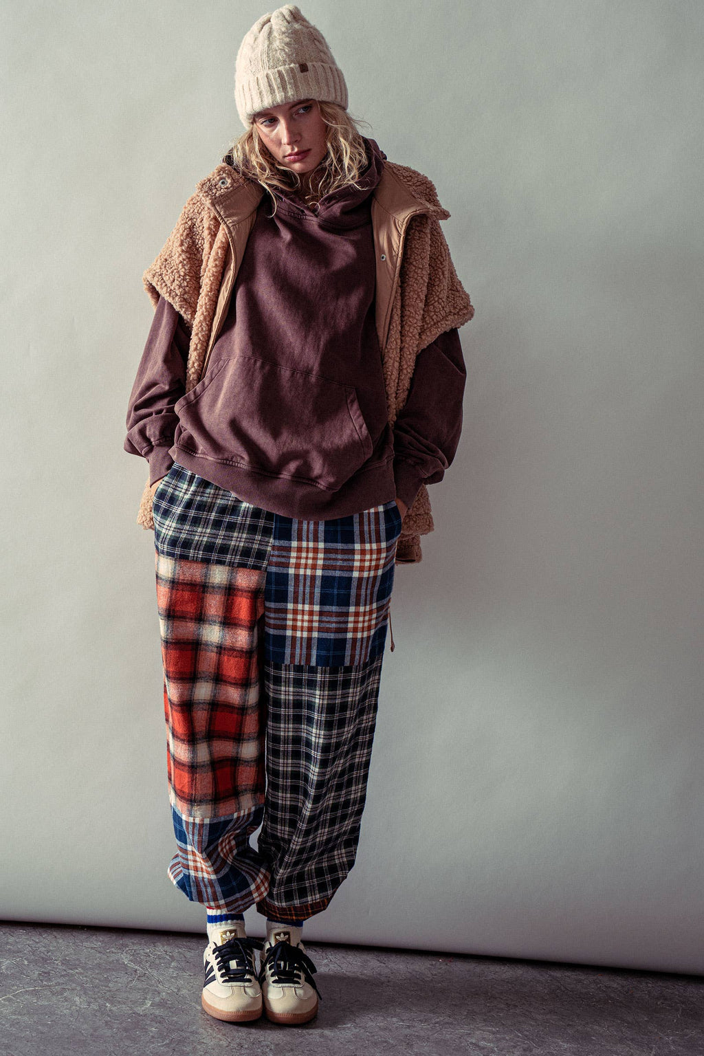 Oversized Sherpa Fleece Vest