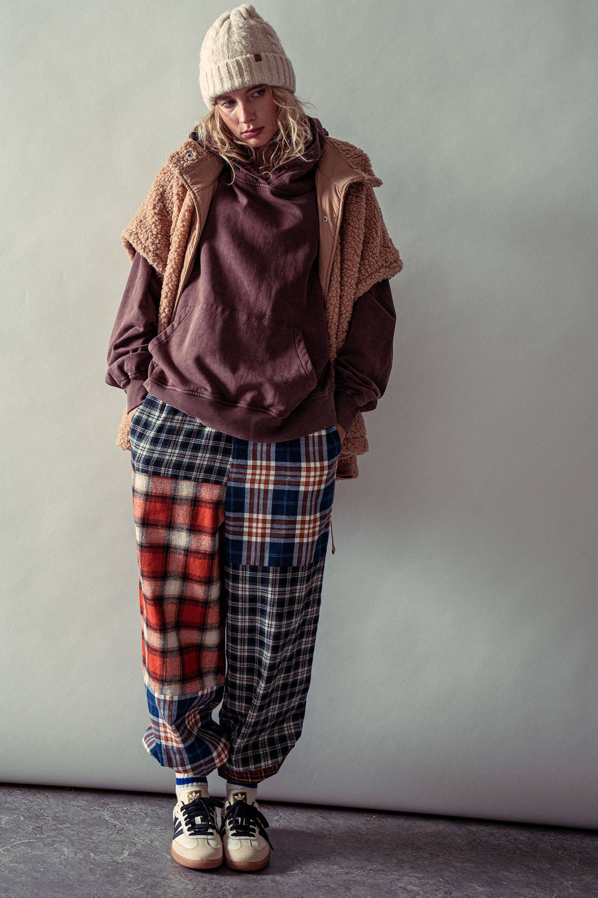 Oversized Sherpa Fleece Vest