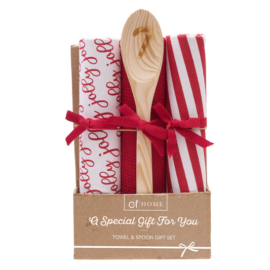 Christmas Kitchen Towel & Spoon Gift Set