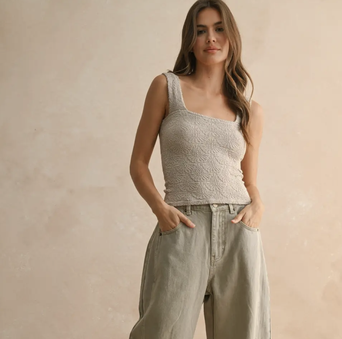 Washed Look Knitted Tank