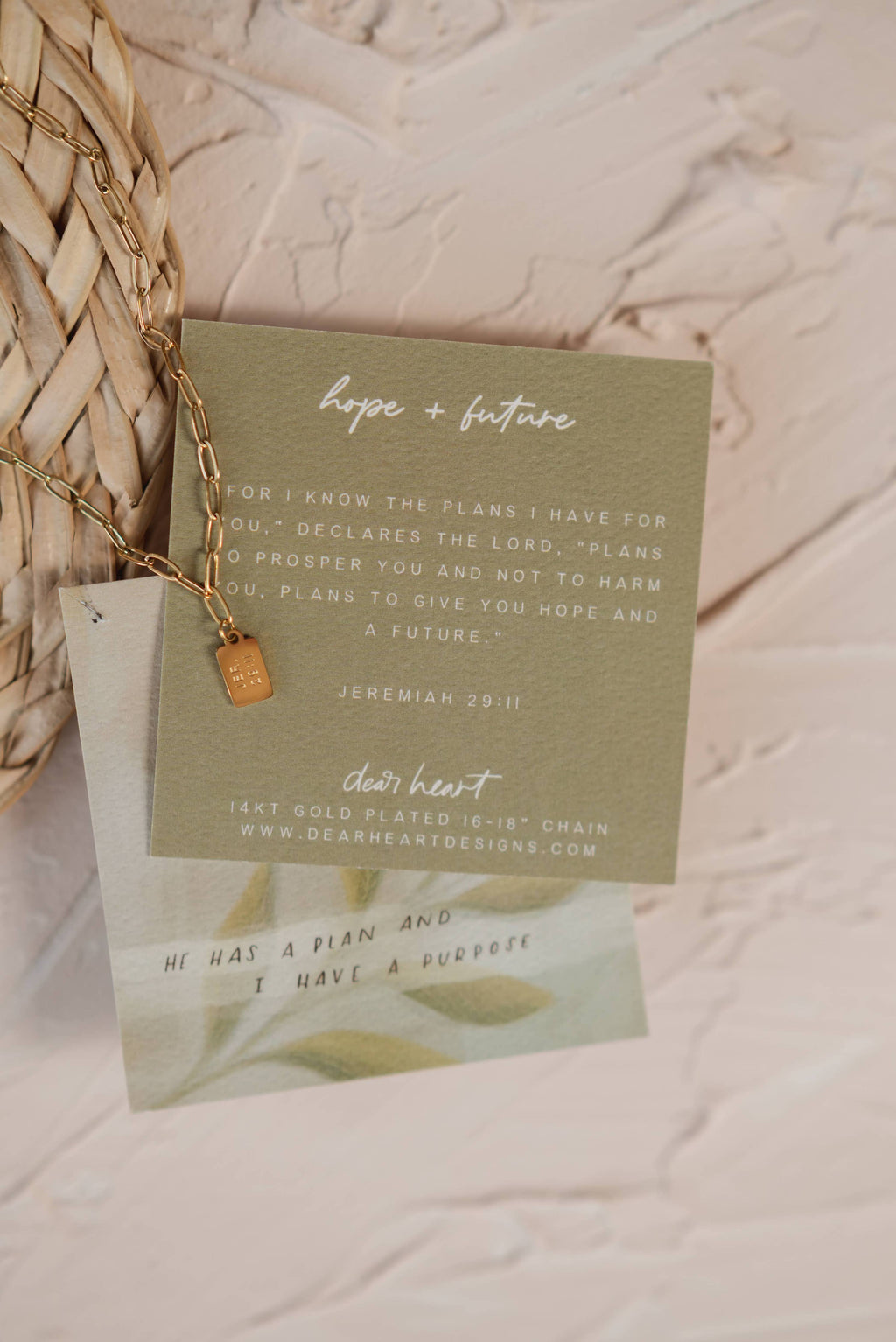 Hope + Future Tag Necklace