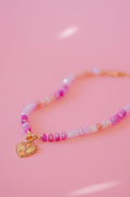 Pink bloom necklace