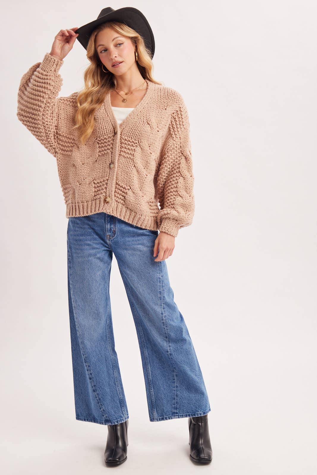 VINTAGE SEAM WIDE LEG DENIM