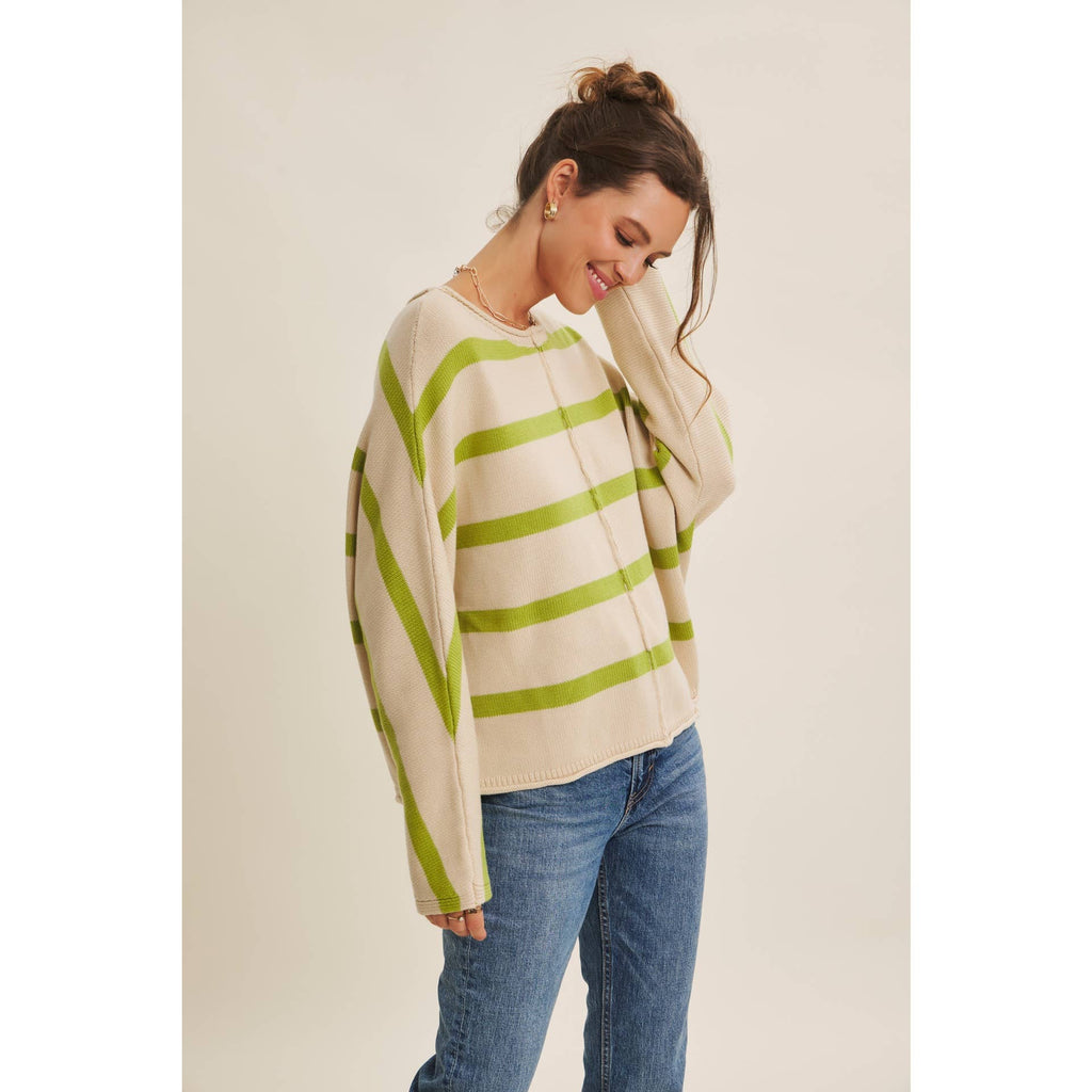 STRIPE SLOUCHY SWEATER