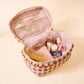 Quilted Cosmetic Bag - Maple Gingham