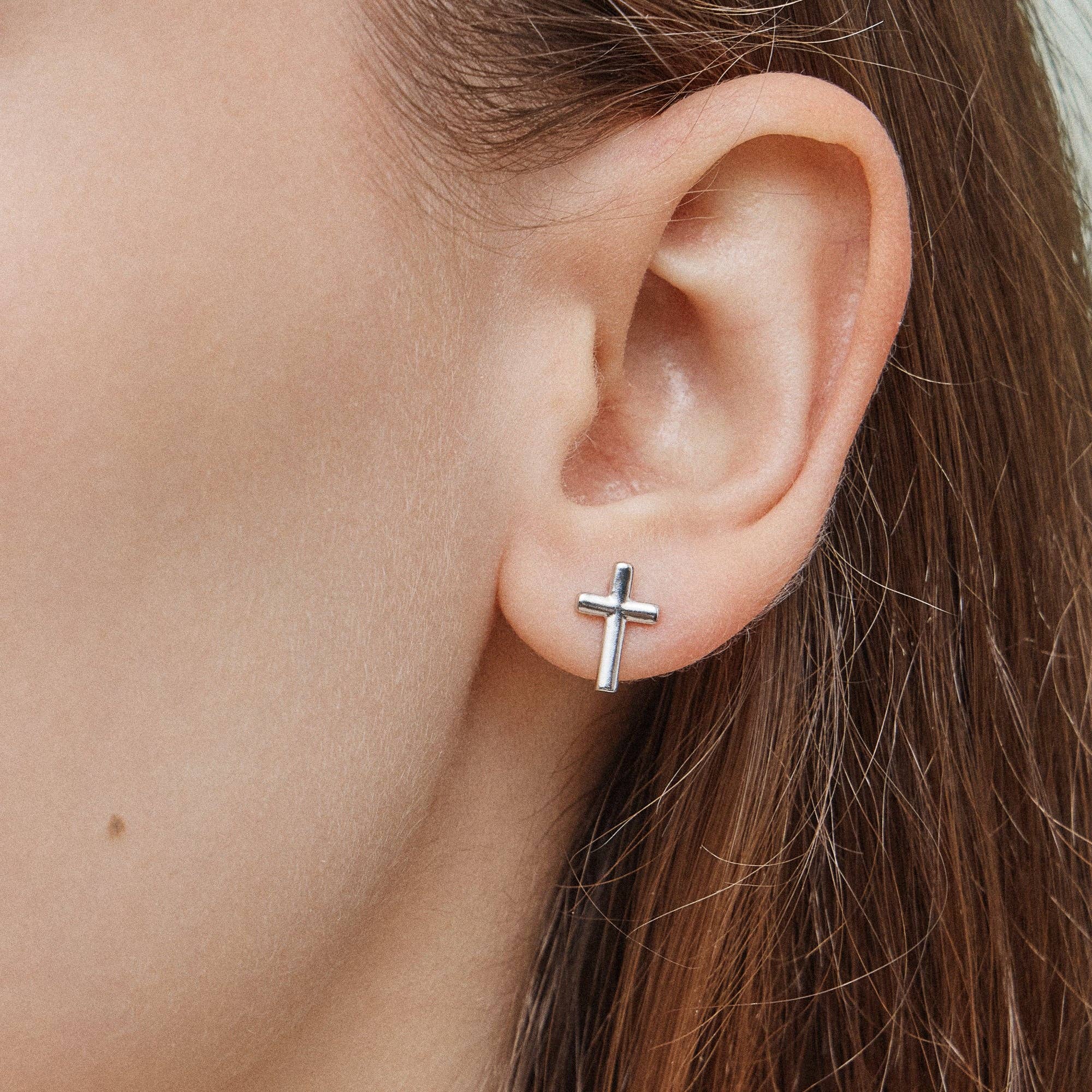 Cross Stud Earrings