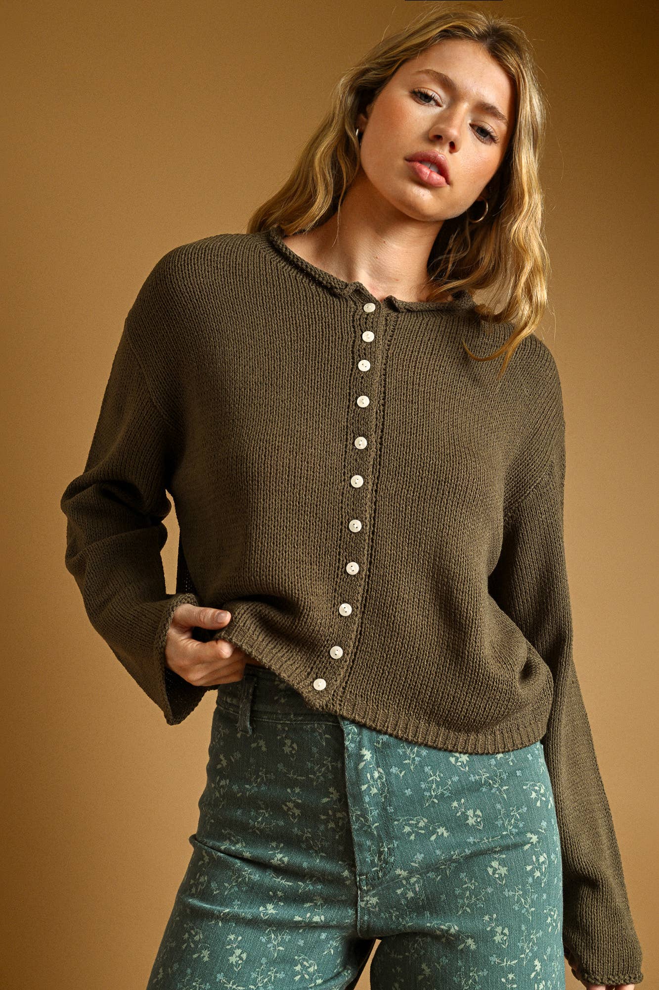 BUTTON FRONT CARDIGAN