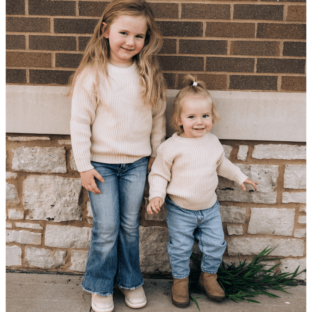 Oatmeal Knit Pullover Sweater