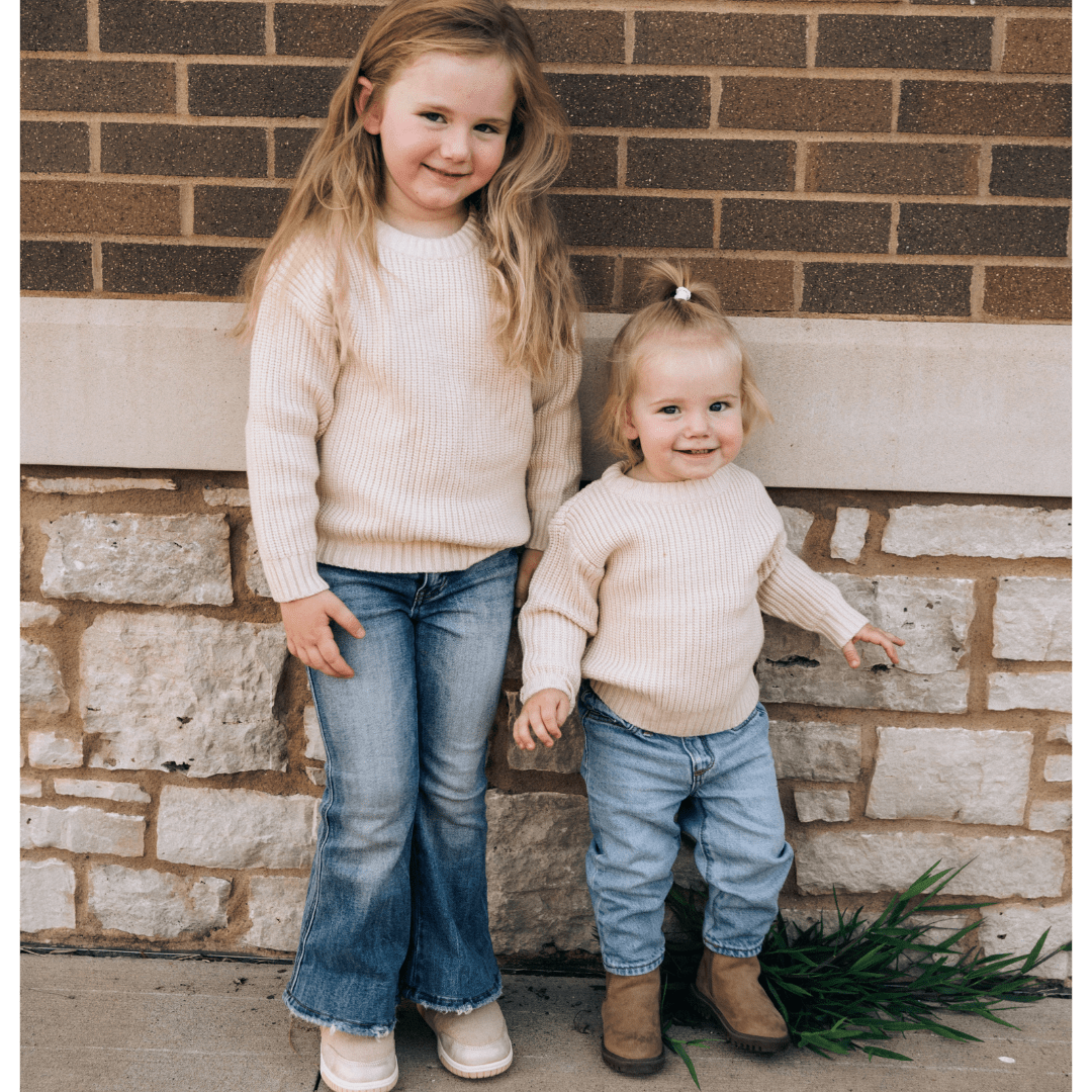 Oatmeal Knit Pullover Sweater