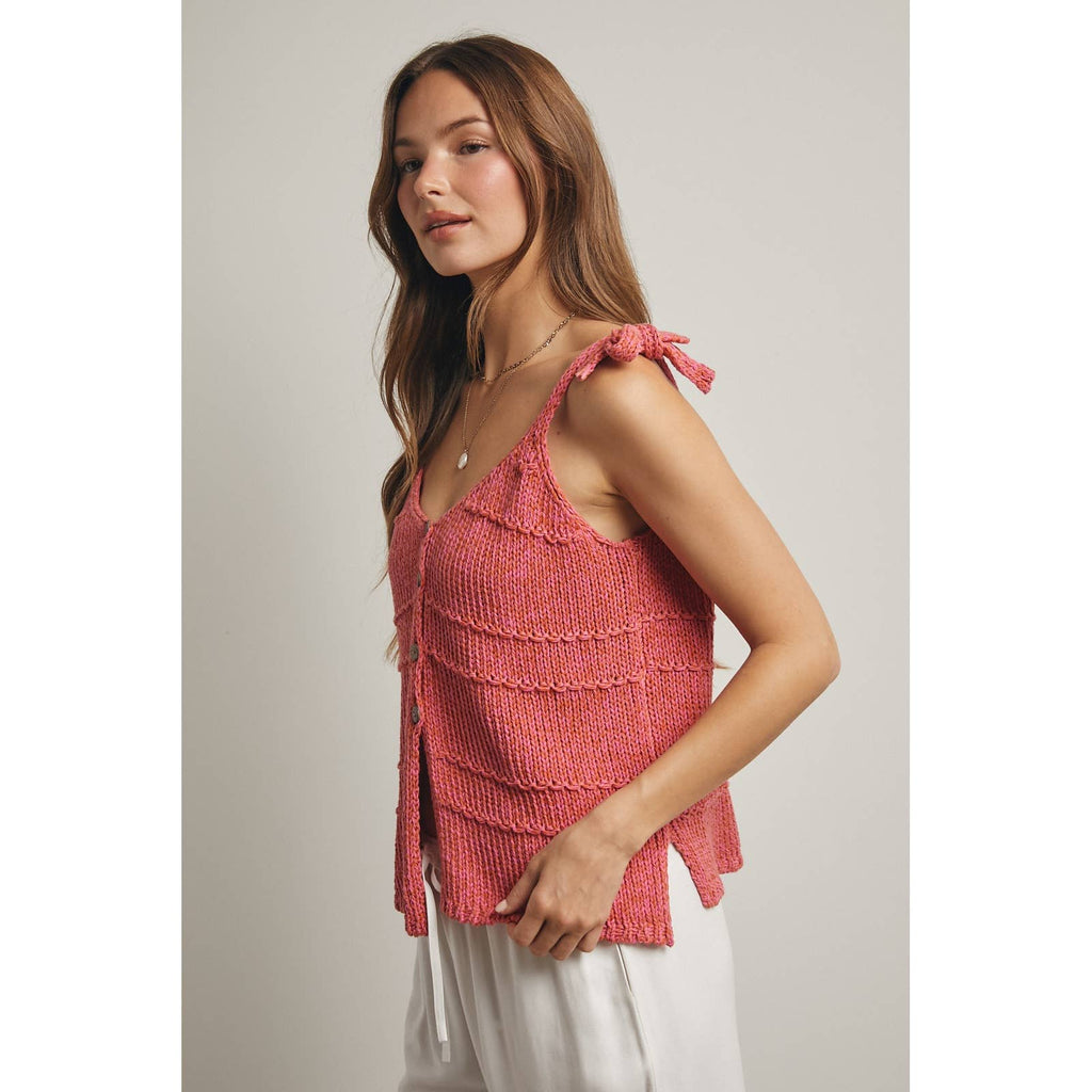 TIED SHOULDER KNIT CAMI