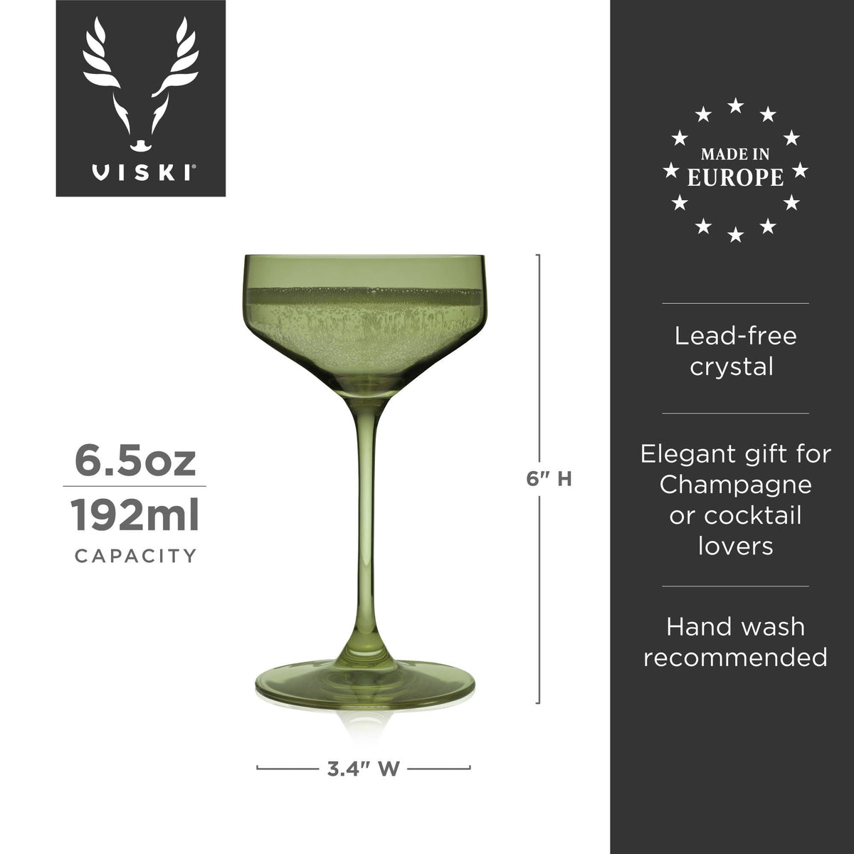 Reserve Nouveau Crystal Coupes- Set of 2