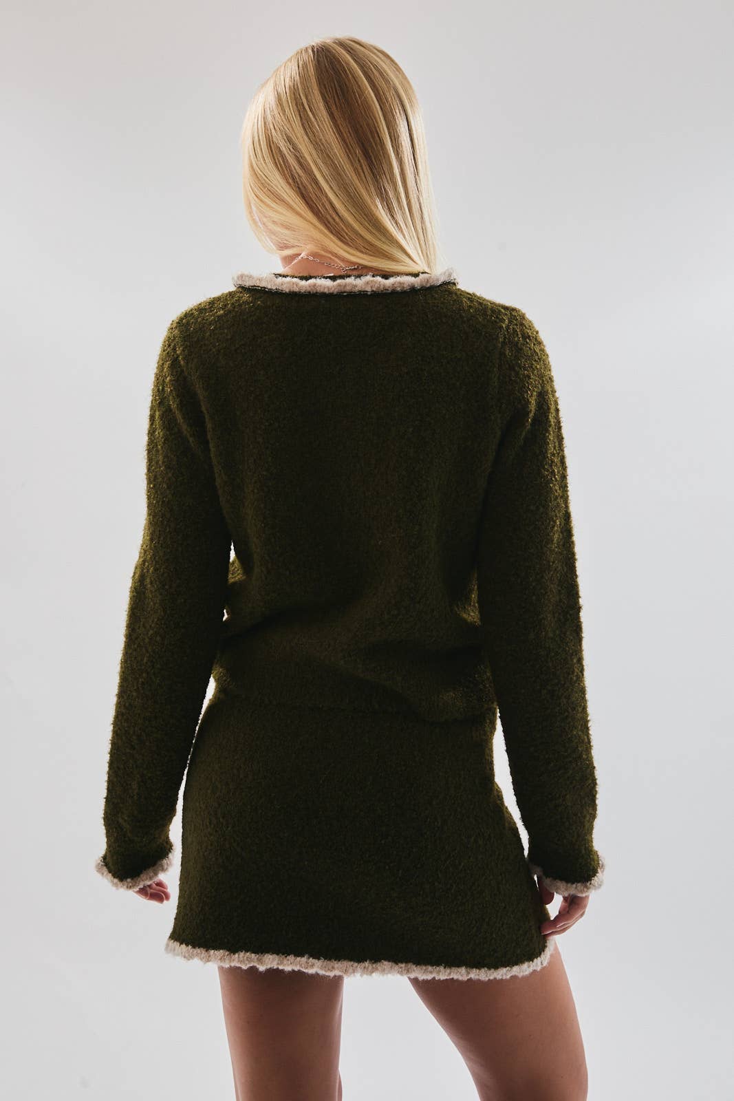 Round Neck Sweater Cardigan