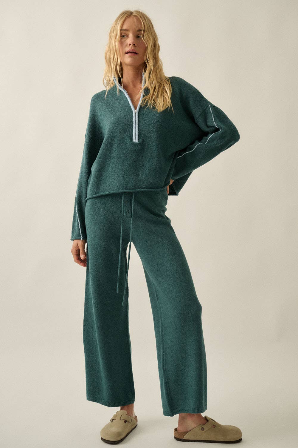 Deep Sea Quarter Zip Sweater