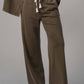 Relaxed Wide Leg Drawstring Pants