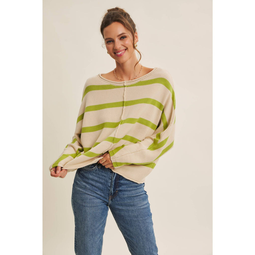 STRIPE SLOUCHY SWEATER