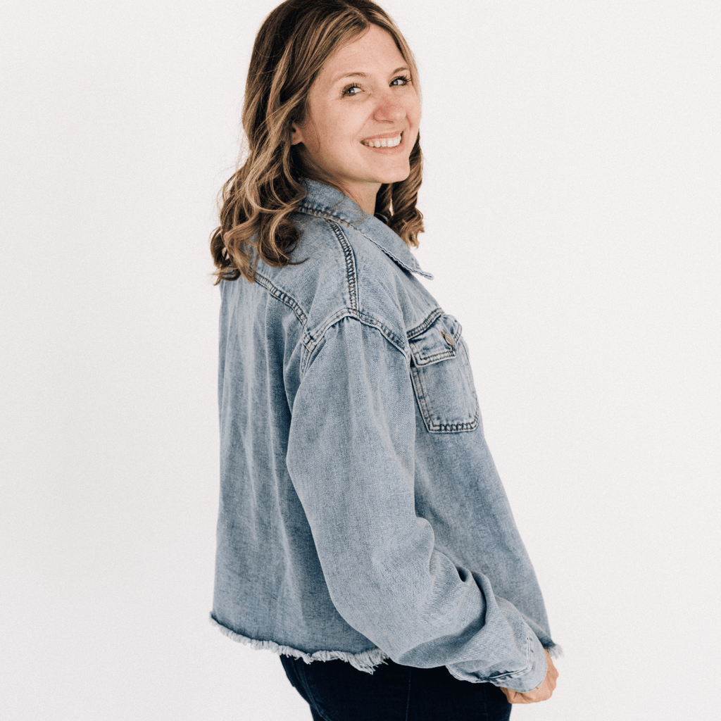Raw Hem Denim Jacket