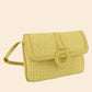 Straw Flap Crossbody Bag