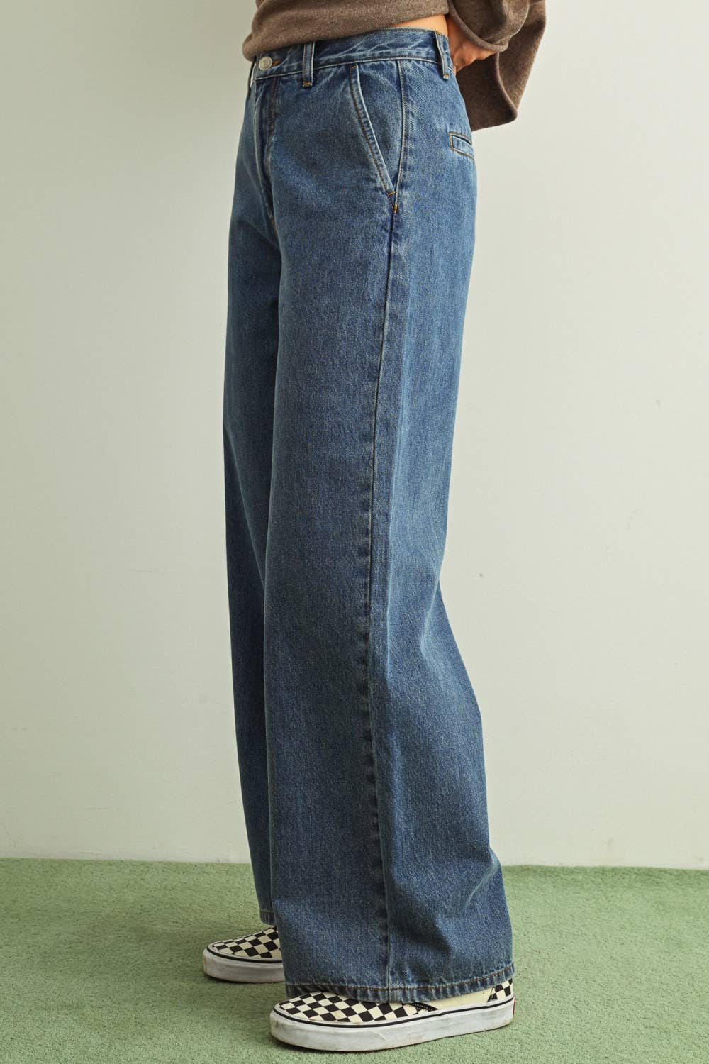 WIDE LEG SOFT DENIM PANTS