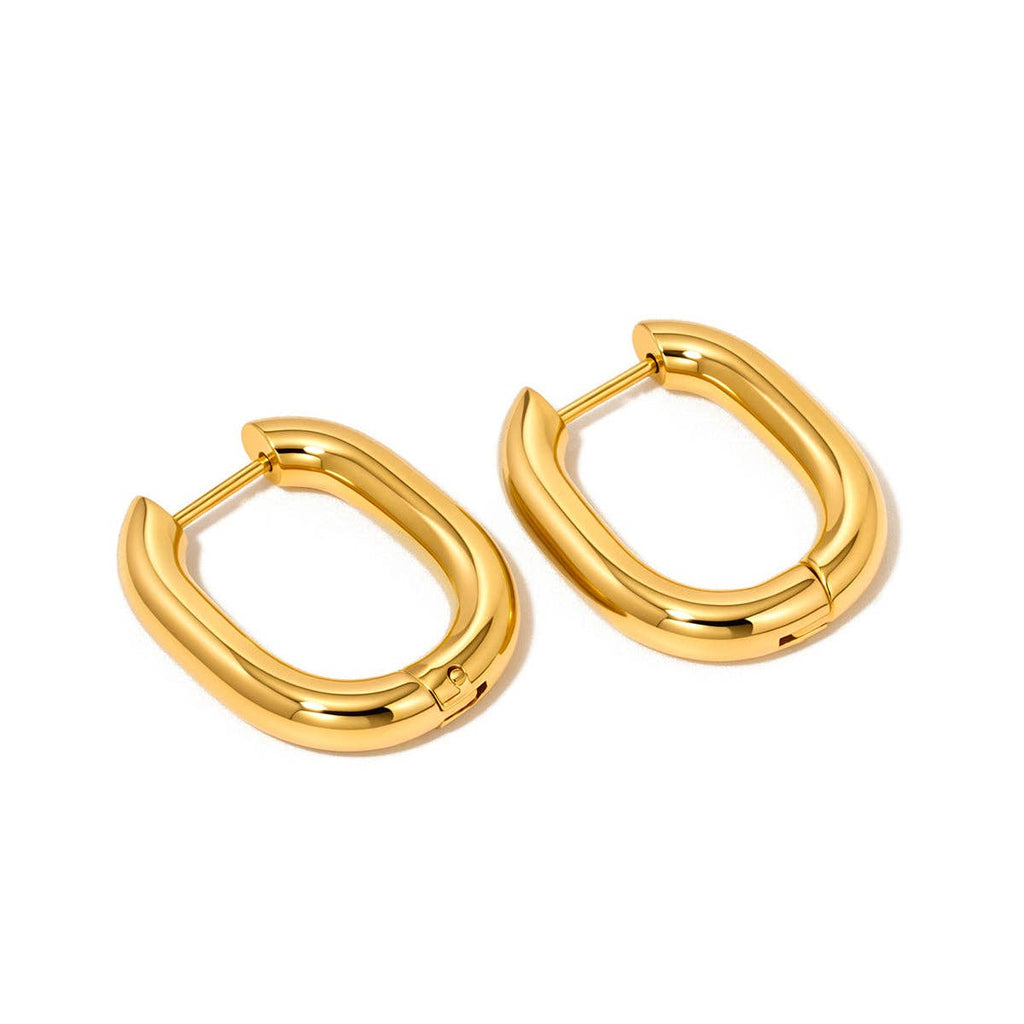 Oval Hoop Earrings