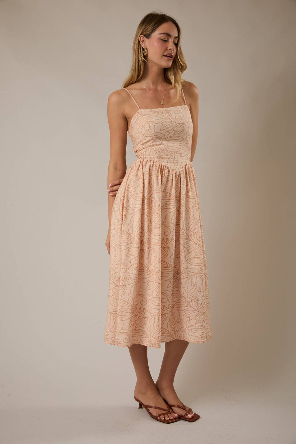 FLORAL MIDI DRESS