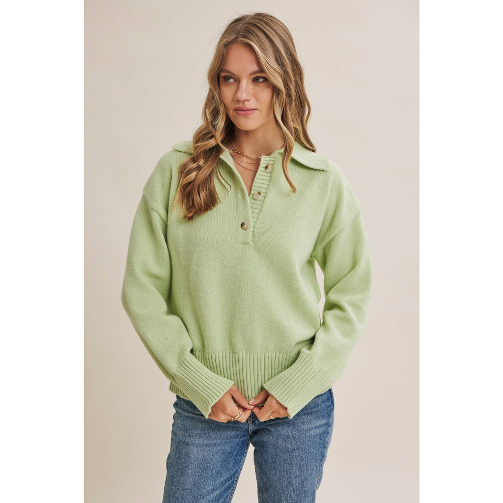 PASTEL POLO SWEATER