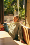 OLIVE EFFORTLESS DRAPE BUTTON-DOWN