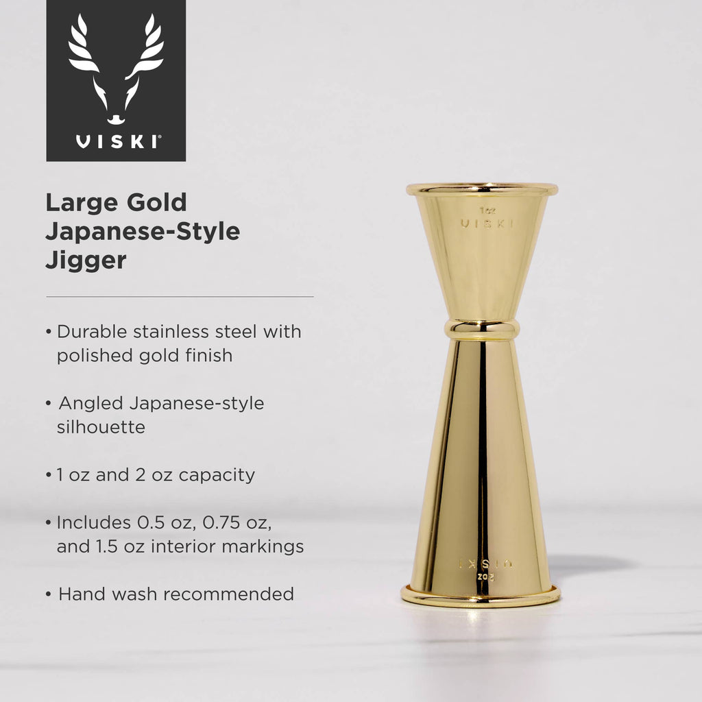 Belmont Large Gold Plated Jigger