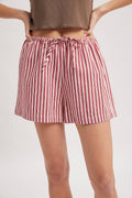STRIPED SHORTS WITH DRAWSTRING
