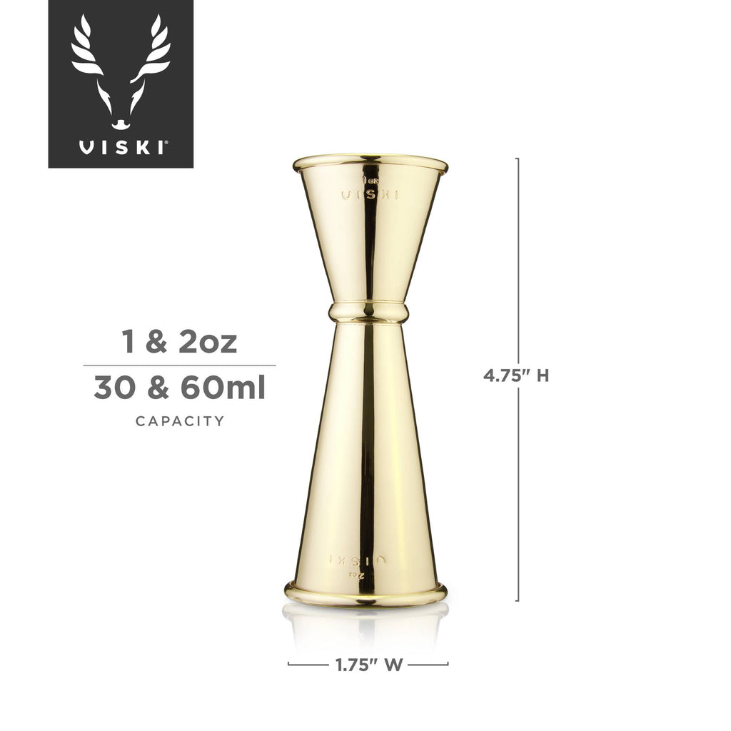 Belmont Large Gold Plated Jigger