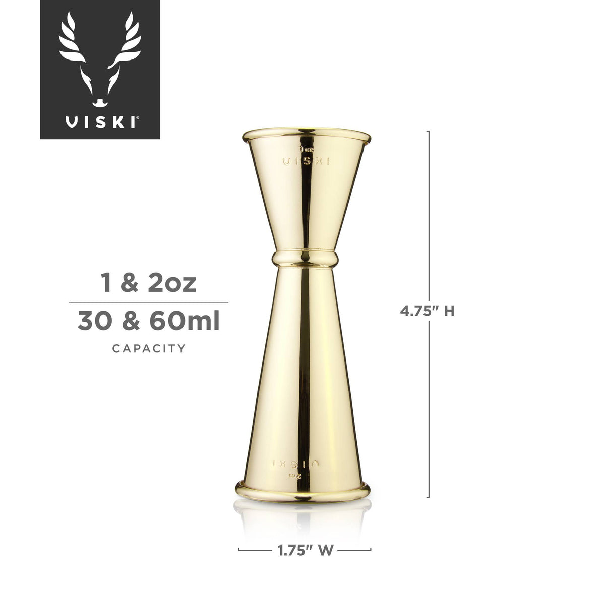 Belmont Large Gold Plated Jigger