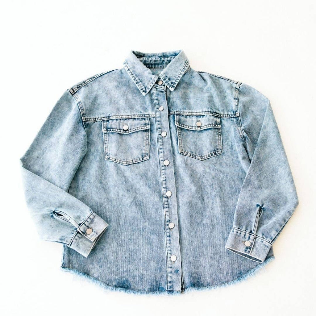 Raw Hem Denim Jacket