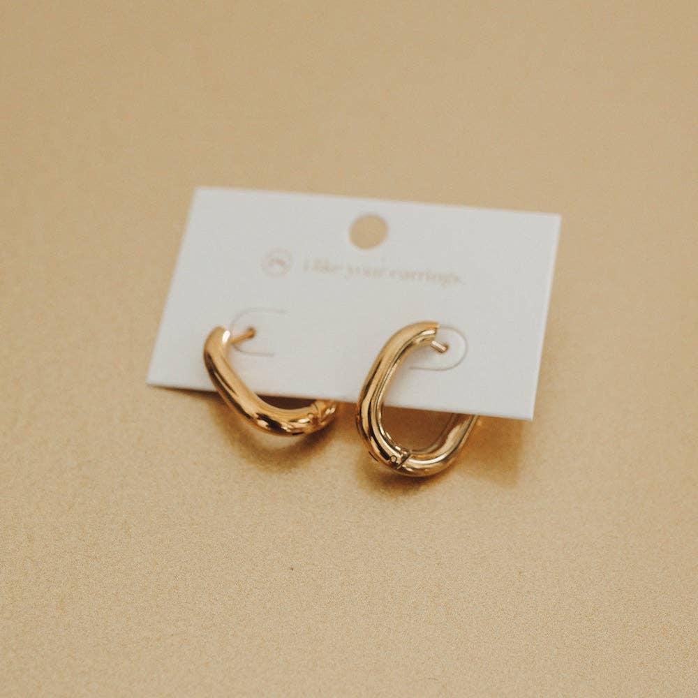 Oval Hoop Earrings