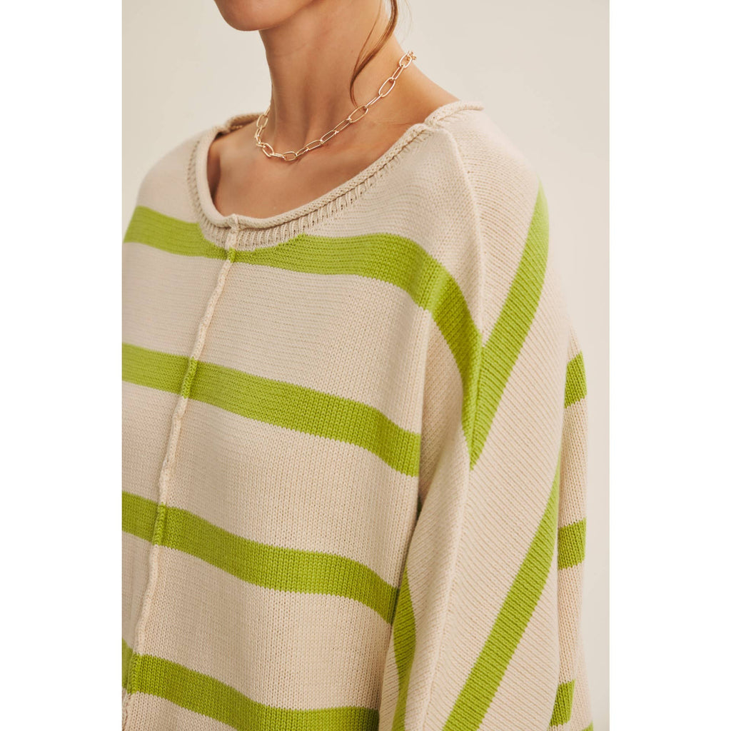 STRIPE SLOUCHY SWEATER