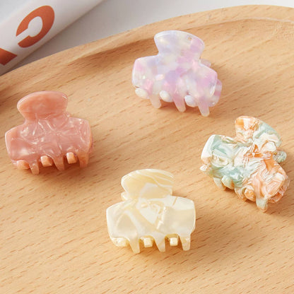 Marble Texture Assorted Mini Claw Hair Clip Set