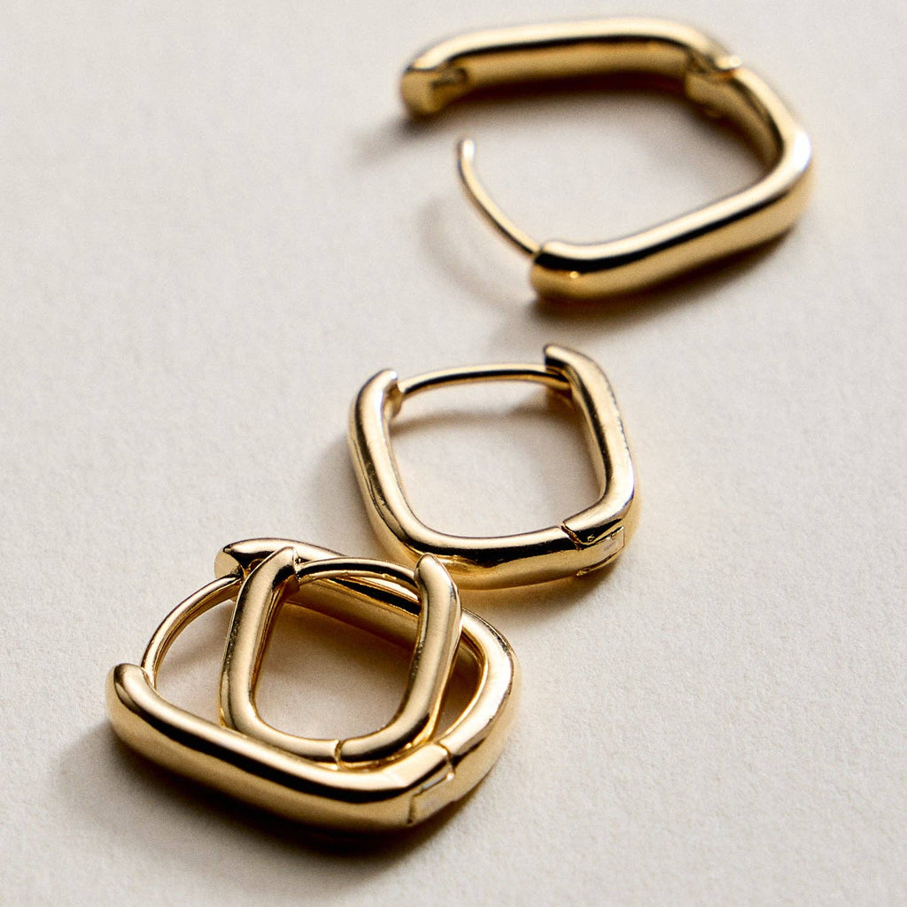 Gold Filled Square Huggie Hoops