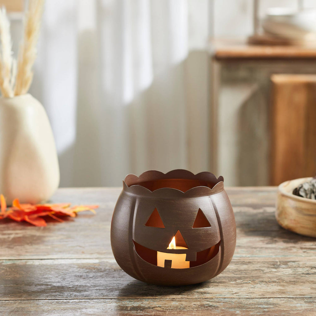 Bronze Metal Jack-O'-Lantern