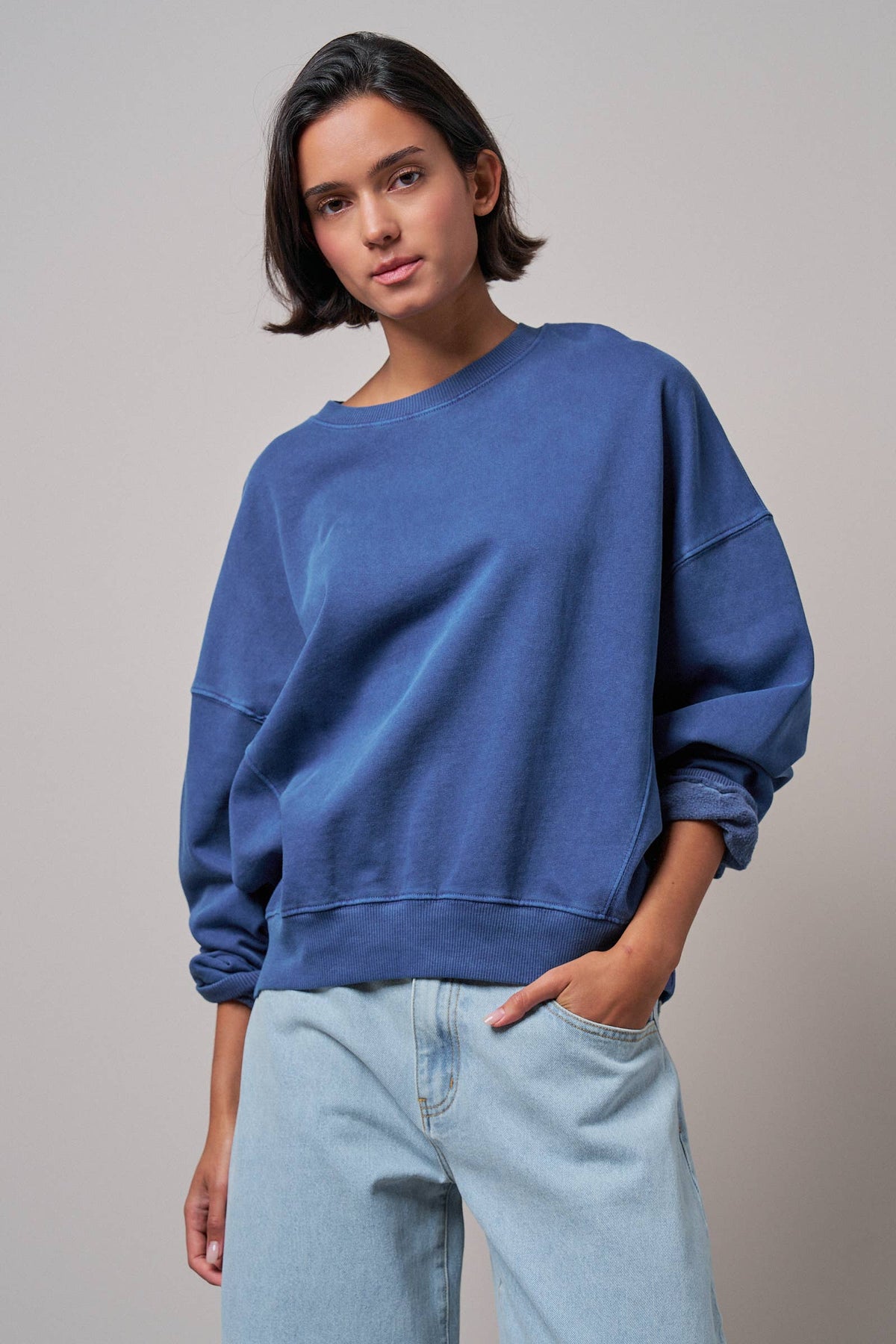 COMFORT WASHED CREW NECK