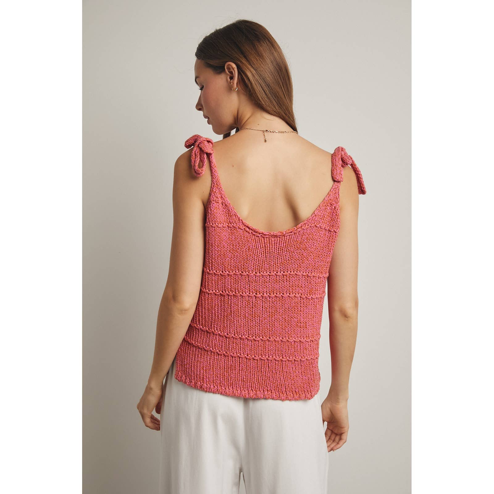 TIED SHOULDER KNIT CAMI