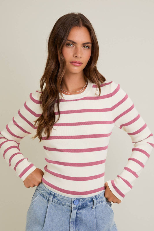 Striped Knit Bodysuit