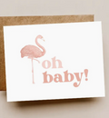 Oh Baby Flamingo Card