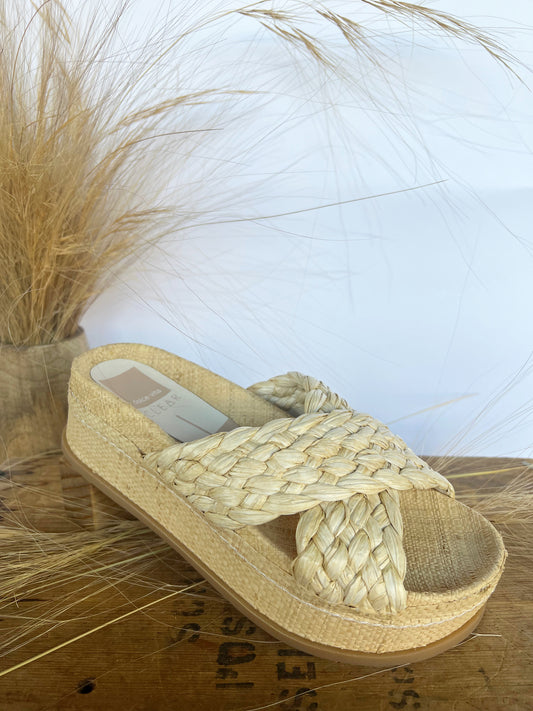 Wrenly Light Natural Platform Slides (CLEAR)