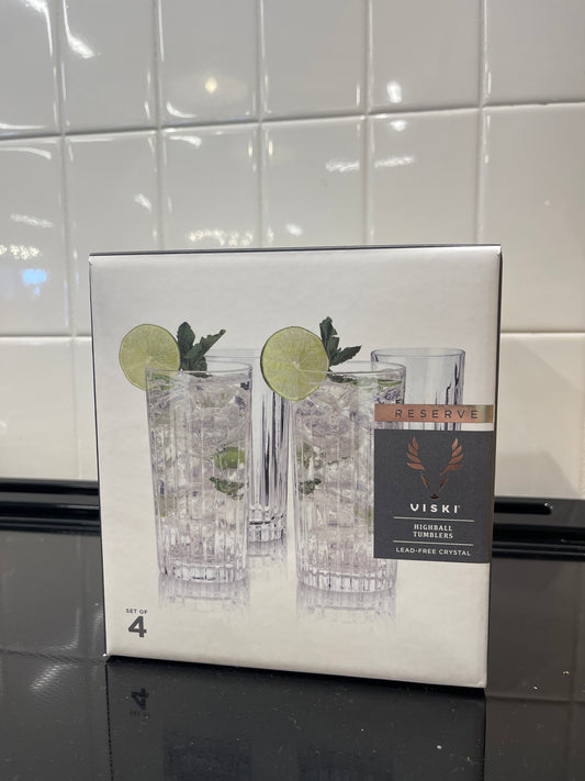 Crystal Highball Tumbler Set of 4