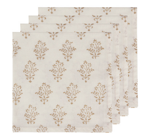 Block Print Gold Napkins