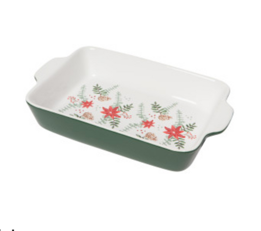 Poinsettia Baking Dish