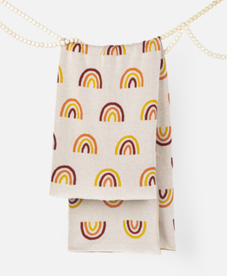 Rainbow Knit Throw