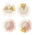 Macrame Colorblock Coaster Set