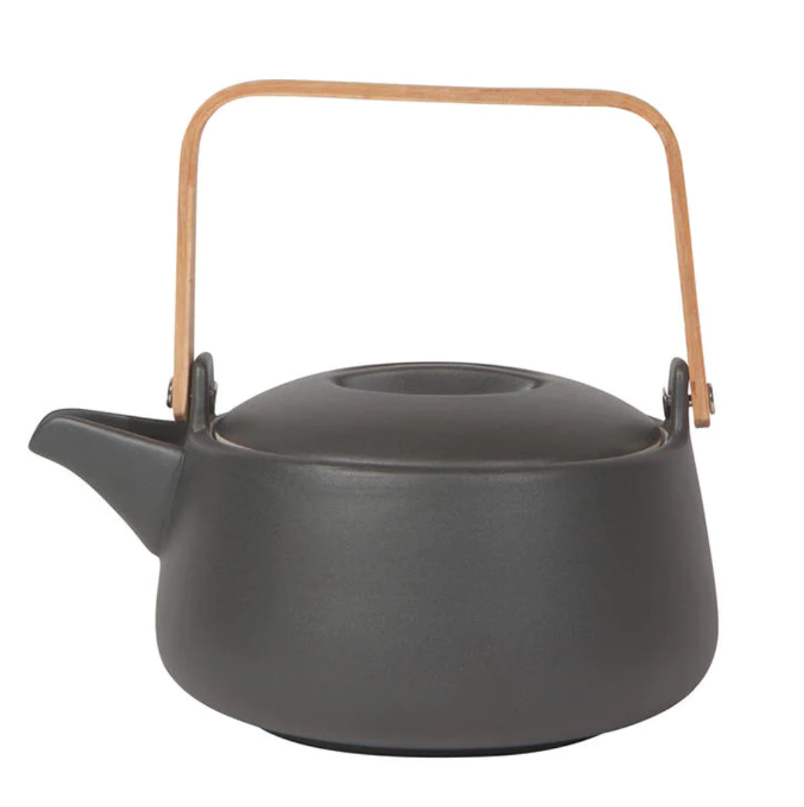Matte Black Orb Teapot