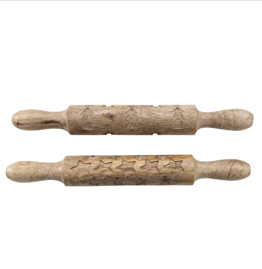 Hand Carved Wood Rolling Pin